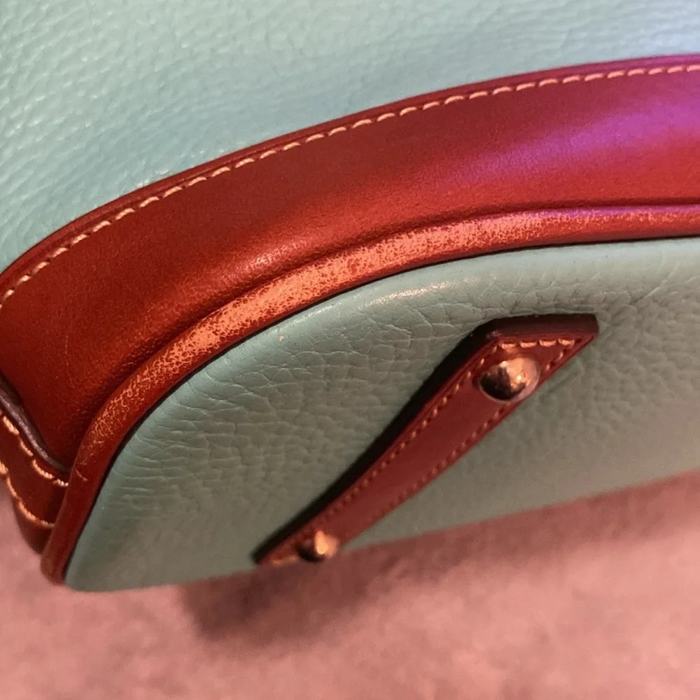 💚DOONEY & BOURKE💚Sea Foam GreenZip Satchel with Crossbody Strap/EUC - Picture 7 of 16